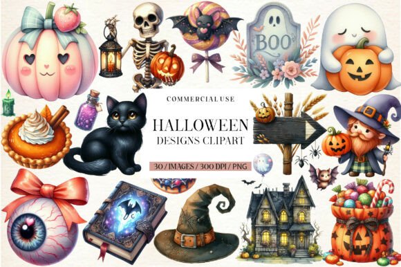 Download Halloween Designs Clipart Bundle - Halloween designs Collection