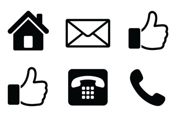 Download House Email Thumbs Up and Phone Icon Set - Thumbs Collection
