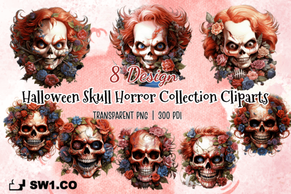 Download Halloween Skull Horror Scary Clipart - Halloween skull Collection